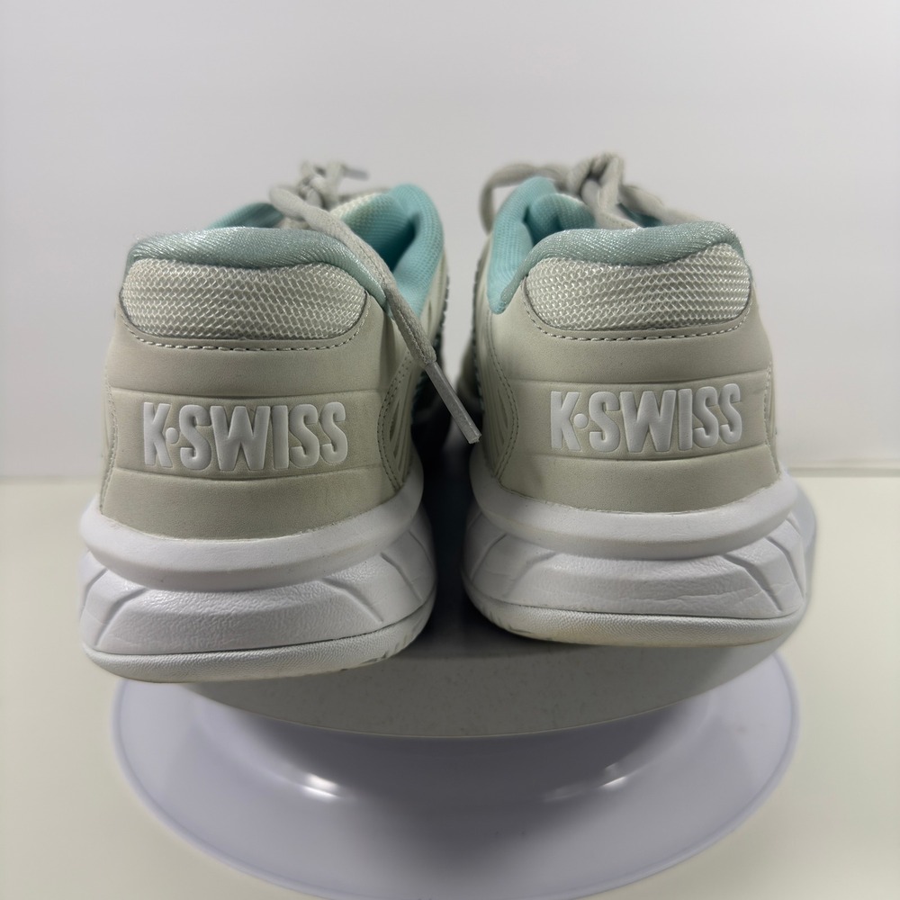 K-Swiss Women's Tennis Shoes Low Court Sneakers Cream Blue Size 9 - Picture 10 of 15